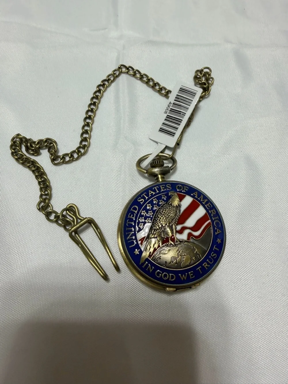 Invicta Patriotic Eagle Pocket Watch - Red, White, and Blue.